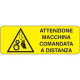 Rectangular danger sign - 350 x 125 mm