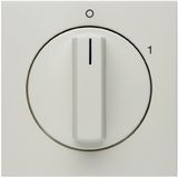 Cover. for rotary switch. birch S.1/B.3/B.7, polar white glz.