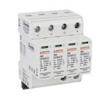 Surge protection device type 1 and 2 with plug-in cartridge, IEC impulse current Iimp (10/350μs) 12.5kA per pole, 3P+N. With remote contact