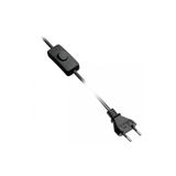 Cable with switch 2 m, black