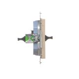 Double socket outlet with earthing and current phase constancy, Inox, metallized, 16A