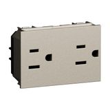L.NOW - US DUPLEX SOCKET 15A CHAMPAGNE