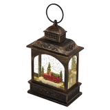 Decorations - 1 LED Christmas lantern with car 21 cm, 3x AA, warm white, IP20, timer