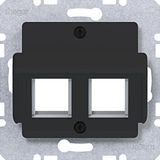 Central plate 2-way, Krone, A.x/C.x/S.x/B.x/Q.x/K.x matte black