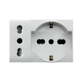 2P+E 10/16A ITA STD+SCHUKO WHITEK 3M