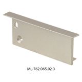 End cap without hole for AT, left, silver color, 1pc