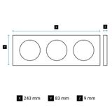 Plate Living Now 3-Gang Satin Nickel