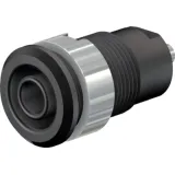 4 mm socket, solder connection, mounting Ø 12.2 mm, CAT III, black, 49.7049-21