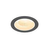 NUMINOS© M recessed ceiling light 3000K 55ø IP20 round bl/wh