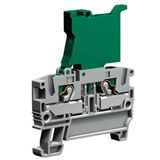 Insert terminal block with fuse holder, 1st level, 4 mm², gray
