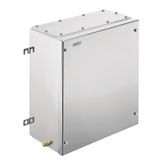 Klippon TB FS (Terminal Box - Fixing Screw), Empty enclosure, stainless steel enclosure, Height: 458 mm, Width: 382 mm, Depth: 200 mm, Material: Stainless steel 1.4404 (316L), electropolished, silver
