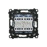 Double equipontential socket, (module), Simon 24, IP20/IP44, graphite mat