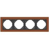 FOUR-GANG FRAME INTENSE ORANGE/GRAY