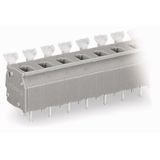 PCB terminal block finger-operated levers 2.5 mm² gray