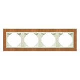 FOUR-GANG FRAME CHERRY-TREE/PEARL