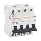 Miniature circuit breaker, 4P - 10kA. 4 modules, characteristic D, 1A