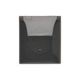IP44 single socket outlet with Schuko earthing and shutters - transparent flap, black matt, 16A