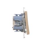 TV-DATA final aerial socket, (module), Simon 24, IP20, champagne matt