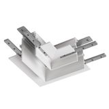 L-connector mechanical, 48V TRACK, for mounting track deep, right, white