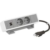 2 SOCKETS IT P30 + USB A+C 15W  2m CORD WITH PLUG