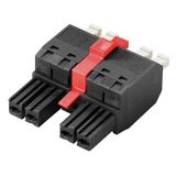 PCB plug-in connector, female plug, 7.62 mm, Number of poles: 6, 180°, PUSH IN with actuator, Clamping range, max. : 6 mm², Box