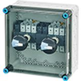 Mi Lastschakelaarkast IP65, 2x125A, 3-pole, BM2, 300x300, +PE/N terminal (Mi 7225)