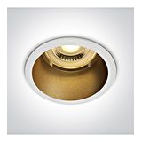 10105D8/W/BS WHITE GU10 10W DARK LIGHT