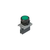 Complete unit with pushbutton, fixing adapter and contact