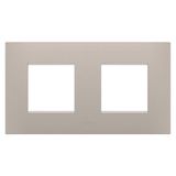 EGO INTERNATIONAL PLATE - IN TECHNOPOLYMER - 2+2 MODULES HORIZONTAL - DARK SAND - CHORUSMART