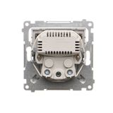 SOON ON SALE, RJ11 double telephone socket, (module), Simon 24, IP20/IP44, cashmere
