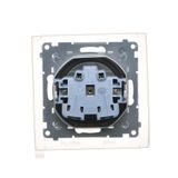 Triple switch with backlight, (module), 10AX, quick connection, cream white/electro white