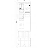 Meter connection column 2-field, H=2010mm, 3.HZ, hood closed, ZSA202-2-ZK-APZ-TSG-HAK-HG (ZSA202-2-ZK-APZ-TSG)