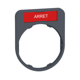 Legend holder with arret marking for flush color plated grey