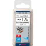 Metal drill bits HSS-G, DIN 338 4,1 x 43 x 75 mm 10 pcs.