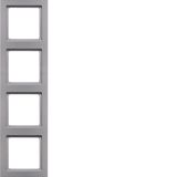 Frame 4gang Q.3 alu velvety, lacquered