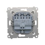 IP two-circuit switch, LED illuminated, (module), 16AX, Screw, cream white/electro white