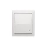 Splash-proof two-way switch with indicator light, 16AX, white