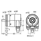 Absolute Rotary Encoder - Singleturn Industrial Line   RS-25S6S-9A16B-R3M12