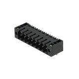 PCB plug-in connector, male header, Flange, THT/THR solder connection, 3.50 mm, Number of poles: 3, 90°, Solder pin length (l): 3.2 mm, tinned, black, Tape