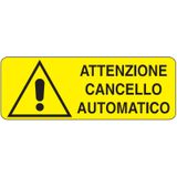 Rectangular danger sign - 350 x 125 mm