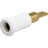 4 mm socket, plug-in connection, mounting Ø 8.2 mm, white, 64.3010-29