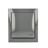 Single contact push button IP44, IP44, 10AX, dark grey