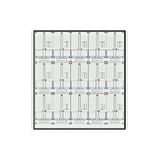 Meter box insert 3-rows, 15 meter boards / 25 Modul heights