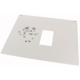 XMN332406CV1 Front cover, +mounting kit, for NZM3, vertical, 3p, HxW=600x600mm, grey