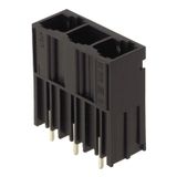 PCB plug-in connector, male header, closed side, THT solder connection, 10.16 mm, Number of poles: 4, 180°, Solder pin length (l): 3.5 mm, silver-plated, black, Box