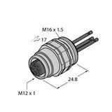 Female Flange with Stranded Wires, Front-mounted   EC-FKD8-0.5/16