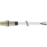 M12 male recept. A-cod. rear PUR 12x0.25 gy UL/CSA+drag ch. 4m