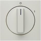 Cover. for rotary switch. birch S.1/B.3/B.7, polar white matt