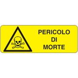 Rectangular danger sign - 350 x 125 mm