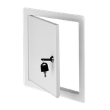 Metal accesss door made of steel sheet covered with an epoxy coating and key lock